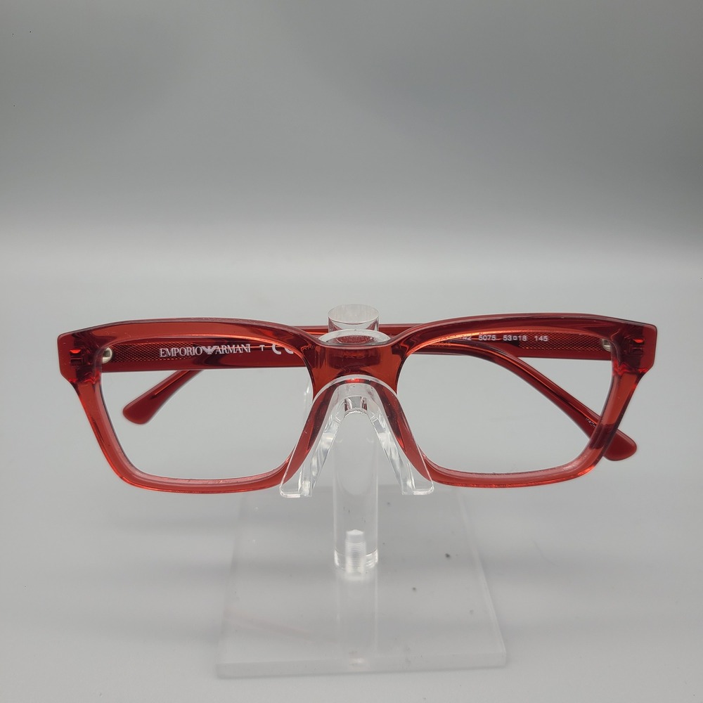 Emporio Armani EA 3192 5075 Red Square Eyeglass Frames 53-18-145 Sustainability